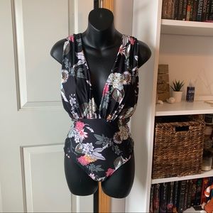 Deep V-Neck Swimsuit